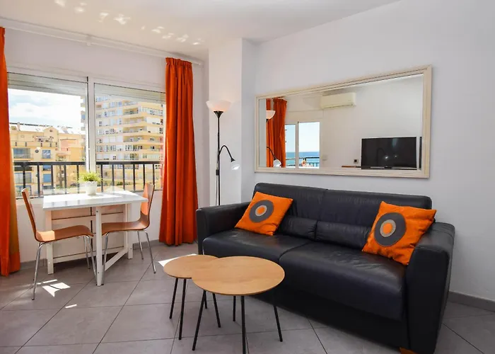 Ref 228 De 1 Con Vistas Al Mar En Primera Linea De Playa En Boliches Апартаменти *